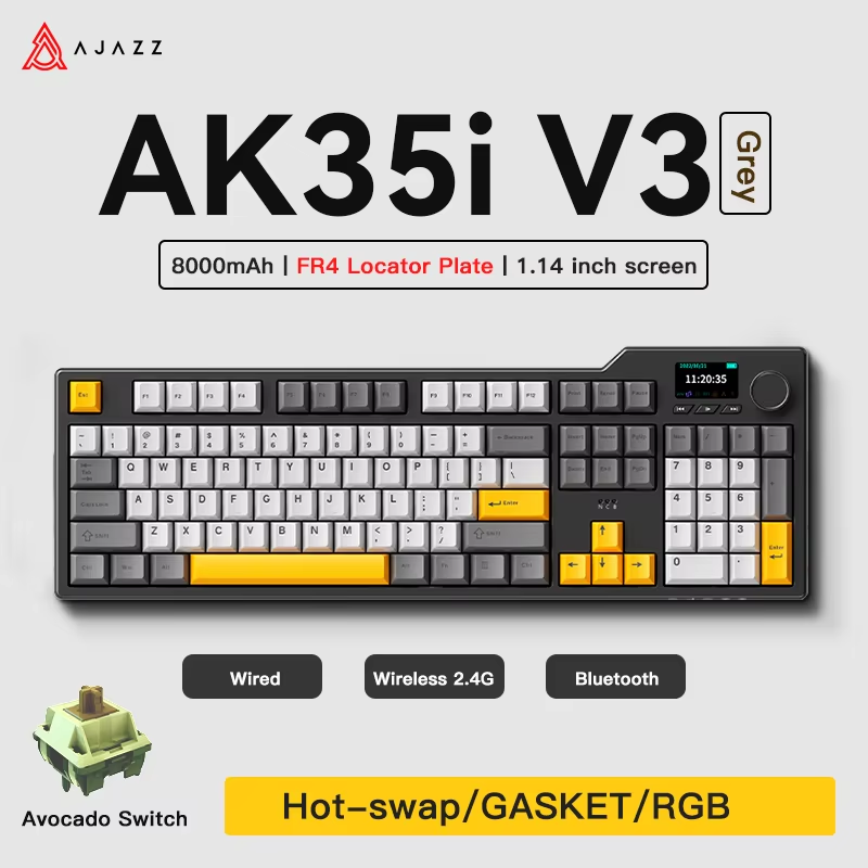 Gaming Keyboard Hot Swappable - لوحة مفاتيح الألعاب Ajazz AK35I V3