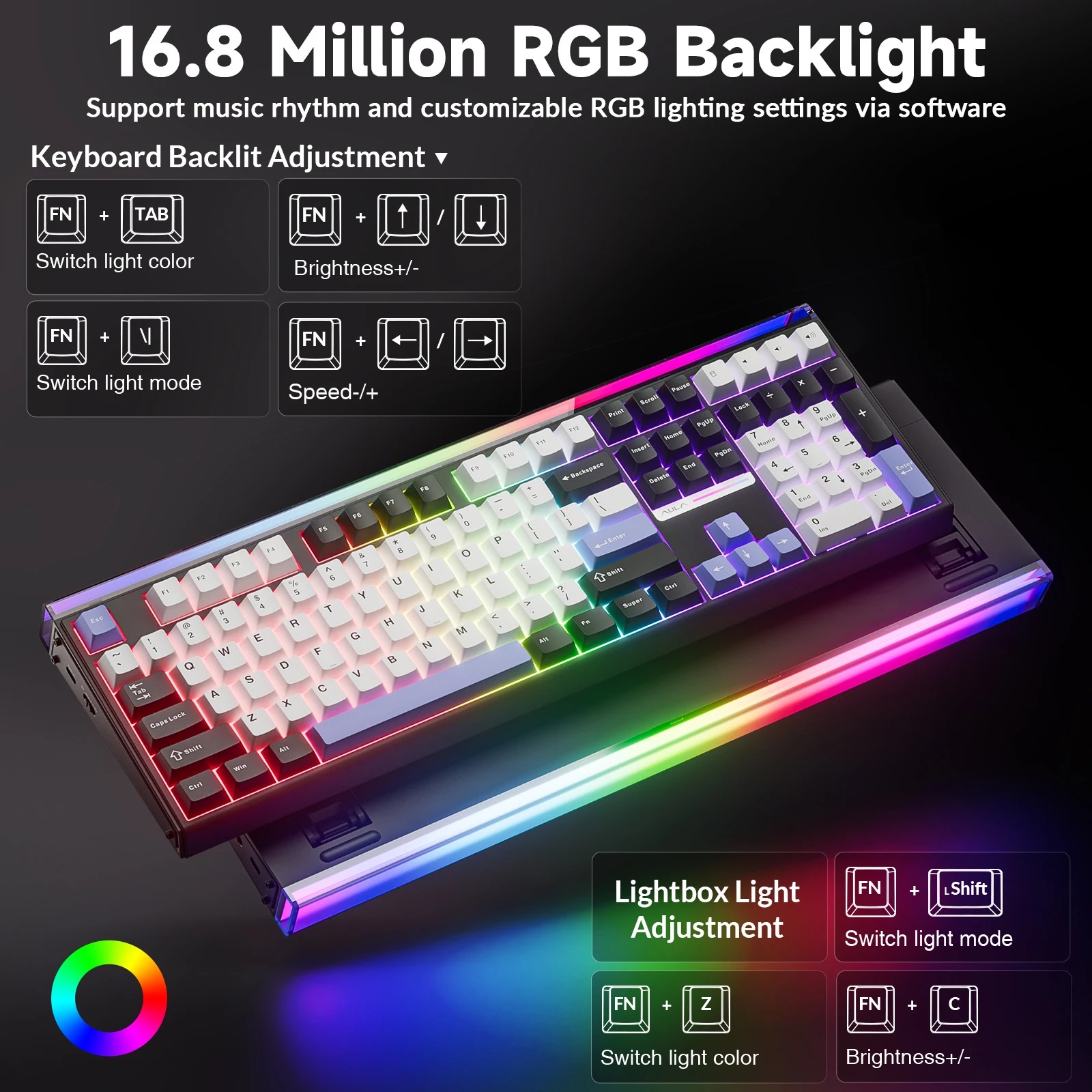 لوحة مفاتيح ميكانيكية AULA H10 - مراجعة Gaming Keyboard Hot Swappable وسعره