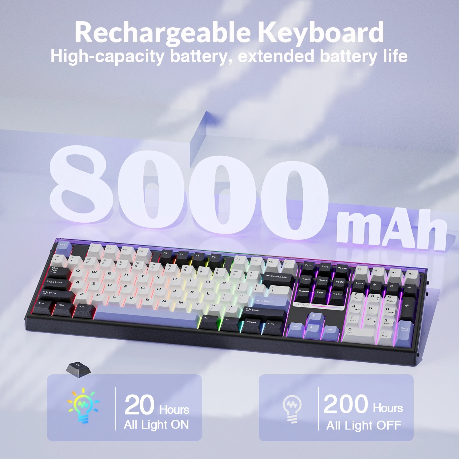 لوحة مفاتيح ميكانيكية AULA H10 - مراجعة Gaming Keyboard Hot Swappable وسعره