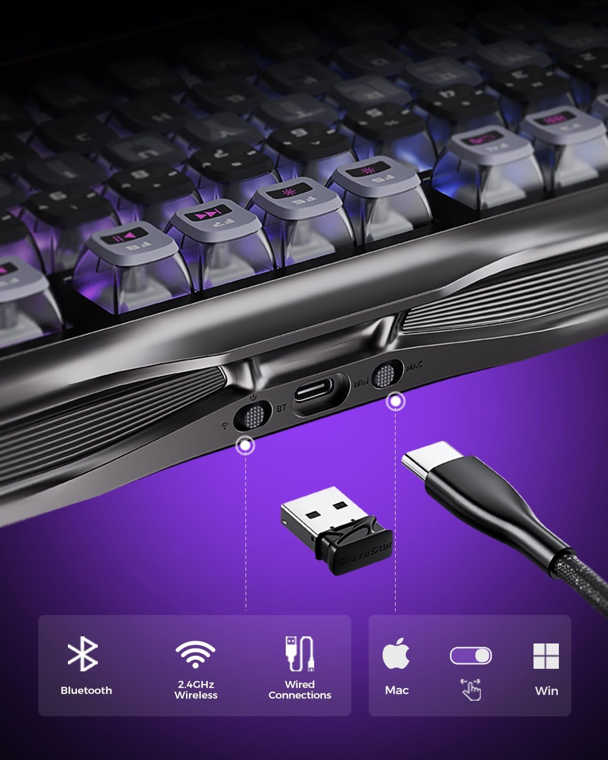لوحة مفاتيح ميكانيكية لاسلكية  - مراجعة Gaming Keyboard Hot Swappable وسعره