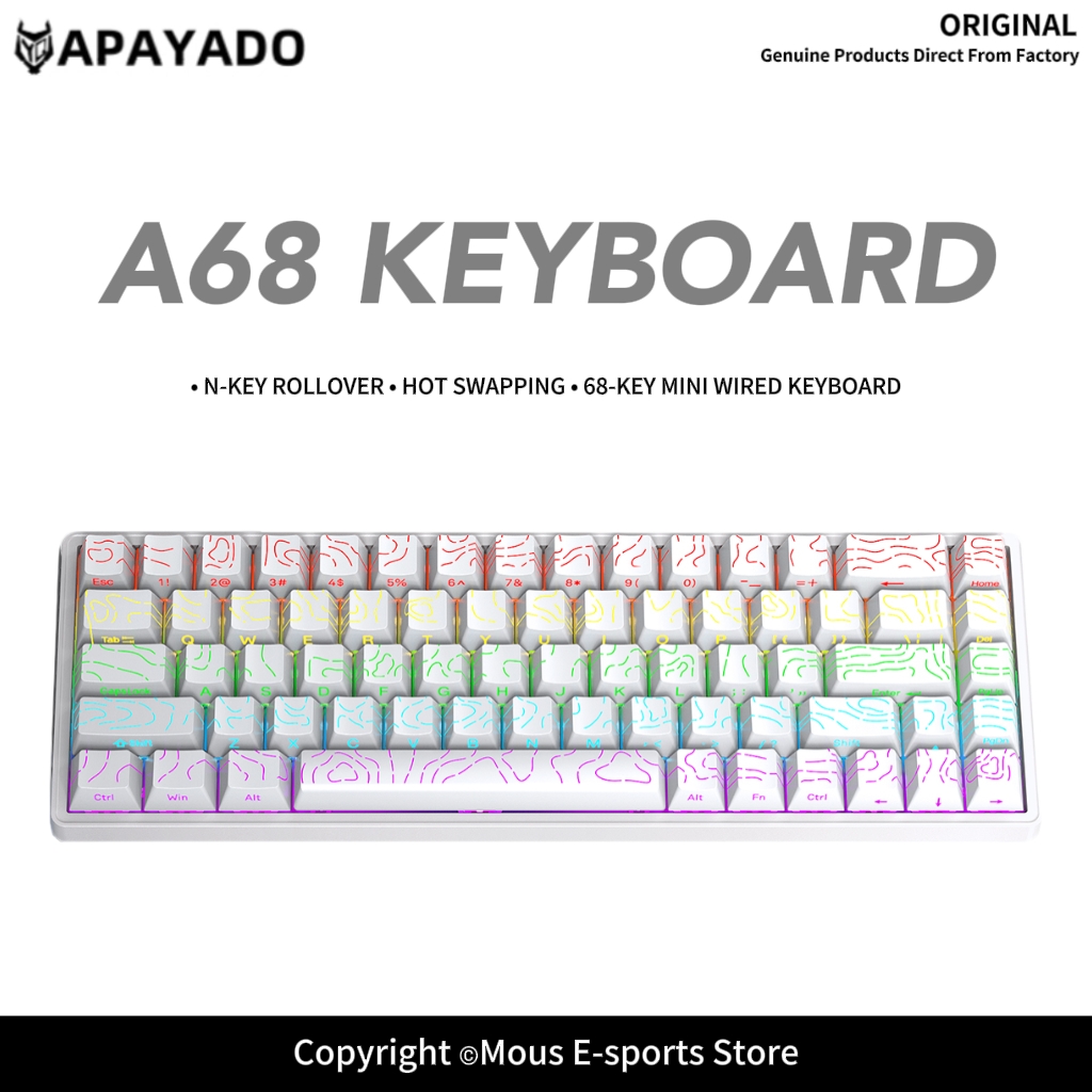لوحة مفاتيح ميكانيكية سلكية AP - مراجعة Keyboard Gaming Blue Switch وسعره